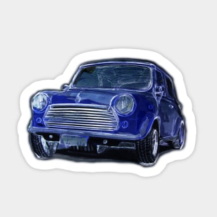 Classic Mini Chalk Blue Sticker